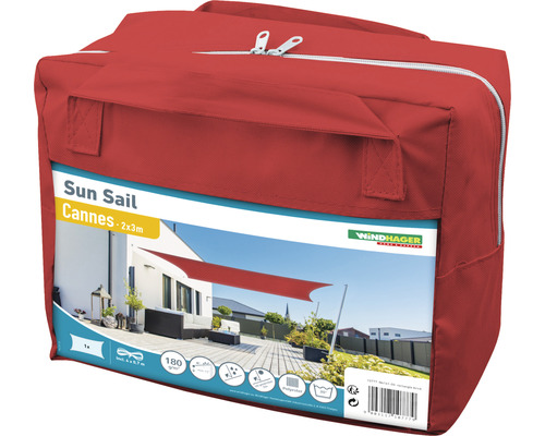 Verpackte rechteckige Sonnensegel Cannes 2x3 Meter