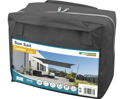 Verpackung für Windhager Sonnensegel Cannes 2x3 Meter