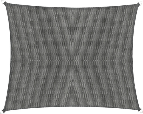 Graues, rechteckiges Sonnensegel mit Befestigungsösen