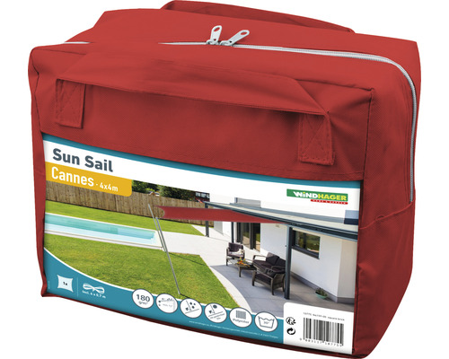 Verpackung des Windhager Sonnensegels Cannes, 4x4 Meter