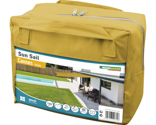 Verpackte Windhager Sonnensegel Cannes 3x3 Meter