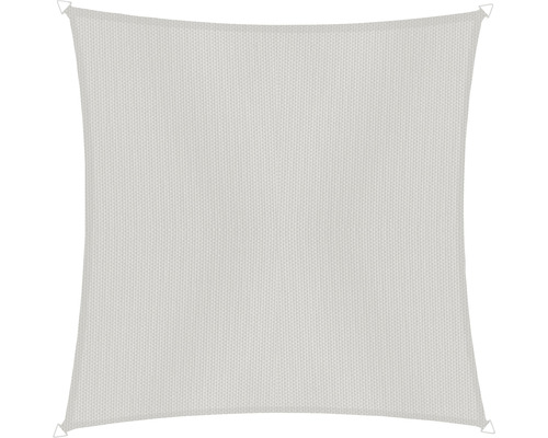 Quadratisches Sonnensegel aus Stoff mit Befestigungsringen an den Ecken