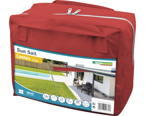 Verpackte Windhager Sonnen Segel Cannes 3x3 Meter
