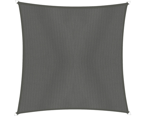 Quadratisches Sonnensegel aus Stoff mit Befestigungsringen an den Ecken