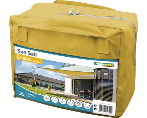 Windhager Sonnensegel Cannes 5x5x5 Meter in Verpackung