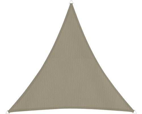 Dreieckiges Sonnensegel aus Stoff mit Befestigungspunkten