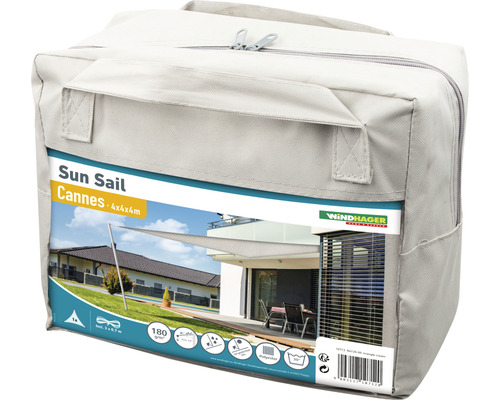 Windhager Sonnensegel Cannes 4x4x4 Meter in der Verpackung