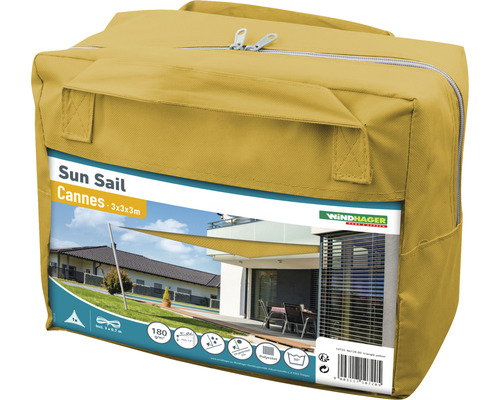 Windhager Sonnensegel Cannes 3x3x3 Meter in Verpackung