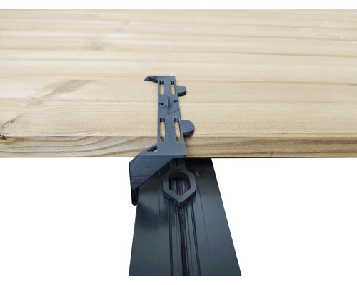 Bohrschablone für Terrassendielen, Pack = 2 Stück Terrassendiele befestigt mit einem Montageclip auf einer Unterkonstruktion