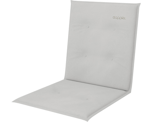 Stuhlauflage Niedriglehner LOOK 100 x 48 x 4 cm 100 % Polyester grau Stuhlkissen mit Rückenlehne