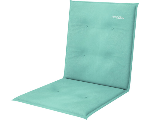 Stuhlauflage Niedriglehner LOOK 100 x 48 x 4 cm 100 % Polyester türkis Auflage für Gartenstuhl mit Rückenlehne