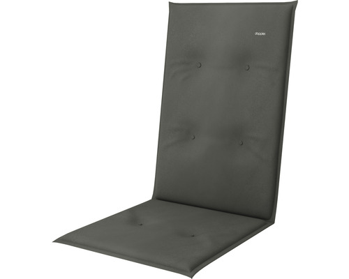 Stuhlauflage Hochlehner LOOK 119 x 48 x 4 cm 100 % Polyester anthrazit Stuhlkissen mit Knöpfen