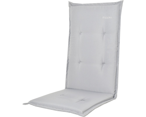Stuhlauflage Hochlehner LOOK 119 x 48 x 4 cm 100 % Polyester grau Gartenstuhlauflage mit hoher Rückenlehne