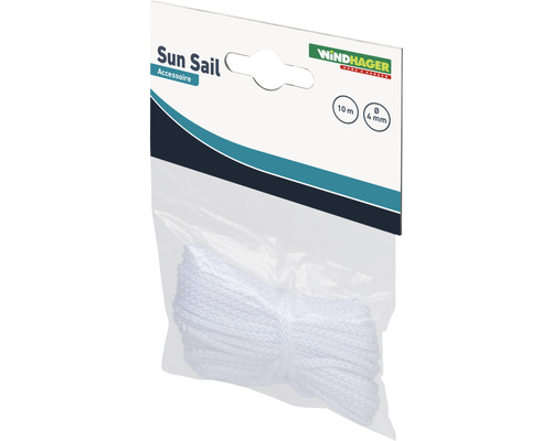 Windhager Sonnensegel Zubehör, 10 Meter Seillänge und 4 Millimeter Seildurchmesser