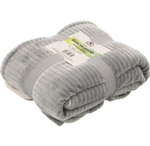 Graue Kuscheldecke aus Polyester, circa 125 x 150 cm