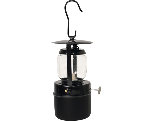 Schwarze Petroleumlampe mit Haken zum Aufhängen