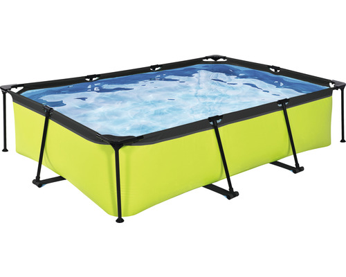 Aufstellpool Framepool-Set EXIT Lime rechteckig 300x200x65 cm inkl. Kartuschenfilteranlage grün