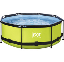 Hexagonales Schwimmbecken mit Stahlrahmen und Exit Toys Logo