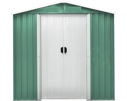 Gartenschuppen aus Metall mit Doppeltür