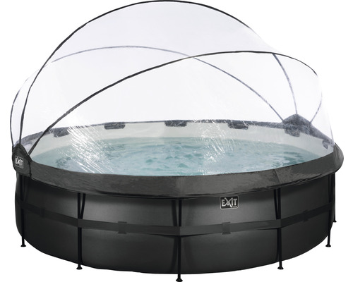 Runder Pool mit Abdeckung