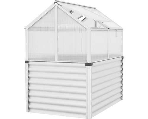 Hochbeet mit Gewächshausaufsatz