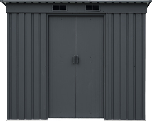Metall Gerätehaus mit Doppeltür und Lüftungsgittern