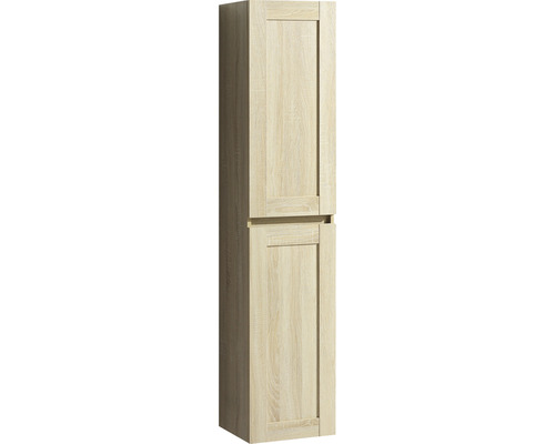 Hochschrank Differnz Reno BxHxT 32 x 160 cm x 32 cm Frontfarbe eiche 36.026.29 Hochschrank mit zwei Türen für Badezimmer oder Küche