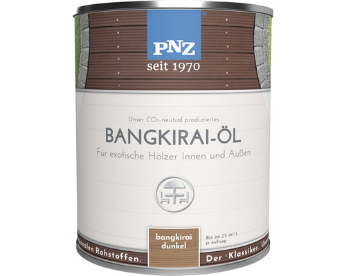 PNZ Bangkirai-Öl für Innen und Außen bangkirai dunkel 2,5 l Dose Bangkirai Öl für exotische Hölzer von PNZ