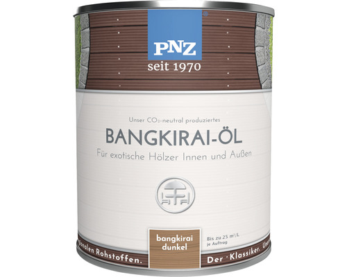 PNZ Bangkirai-Öl für Innen und Außen bangkirai dunkel 5 l Dose Bangkirai-Öl für exotische Hölzer von PNZ