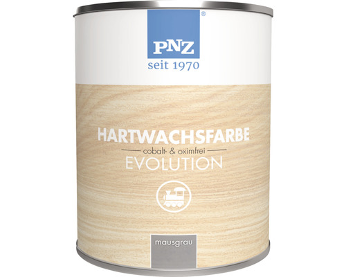 PNZ Hartwachsfarbe evolution für Innen mausgrau 750 ml Dose Hartwachsfarbe Evolution mausgrau