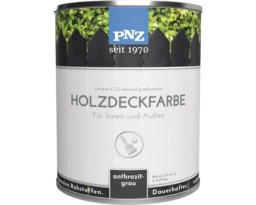 PNZ Holzdeckfarbe Innen & Außen anthrazitgrau 2,5 l