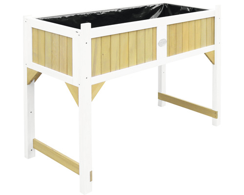 Hochbeet aus Holz mit Pflanzfolie