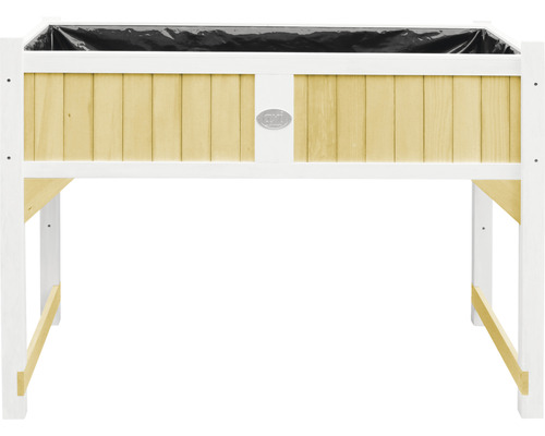 Hochbeet aus Holz mit Pflanzfolie