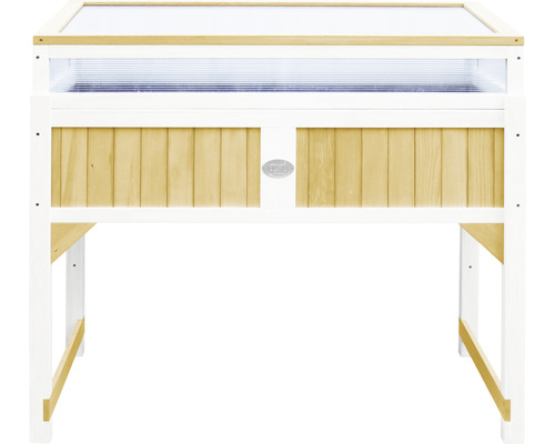 Hochbeet aus Holz mit transparentem Deckel