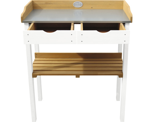 Gartentisch mit Schubladen und Ablagefläche