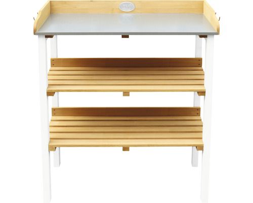 Gartentisch mit zwei Regalböden für den Garten