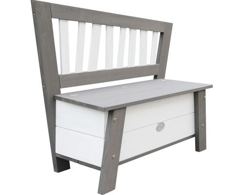 Banktruhe mit Rückenlehne aus Holz