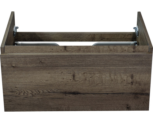Waschtischunterschrank Sanox Frozen Frontfarbe tabacco BxHxT 80 x 40 x 45 cm Waschbeckenunterschrank aus Holz