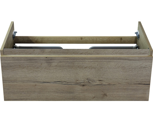 Waschtischunterschrank Sanox Frozen Frontfarbe eiche BxHxT 100 x 40 x 45 cm Waschtischunterschrank aus Holz