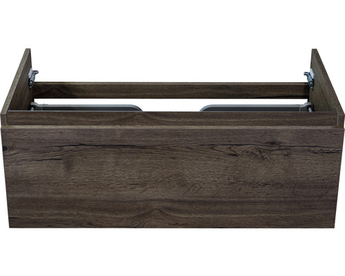 Waschtischunterschrank Sanox Frozen Frontfarbe tabacco BxHxT 100 x 40 x 45 cm Waschtischunterschrank mit Holzoptik