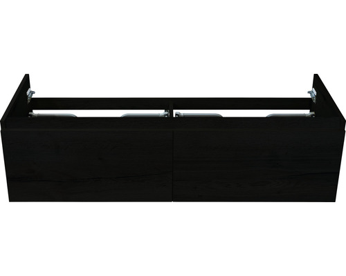 Waschtischunterschrank Sanox Frozen Frontfarbe black oak BxHxT 120 x 40 x 45 cm