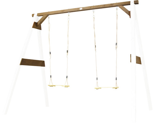 Holzschaukel mit zwei Schaukelsitzen für den Außenbereich