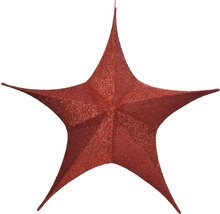 Glitzernder fünfzackiger Weihnachtsstern zum Aufhängen