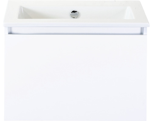 Einzelbadmöbel Sanox Frozen BxHxT 61 x 42 x 46 cm Frontfarbe weiß hochglanz mit Waschtisch Keramik weiß 75734401