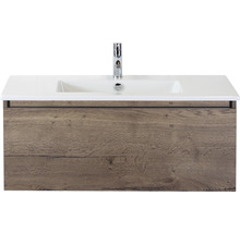 Waschtischunterschrank mit Waschbecken und Armatur