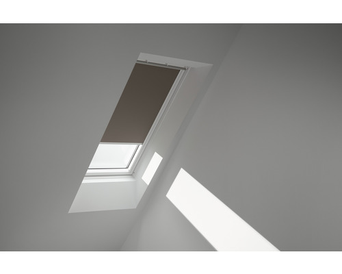 VELUX Verdunkelungsrollo uni nougat manuell Rahmen weiß DKL S08 4574SWL