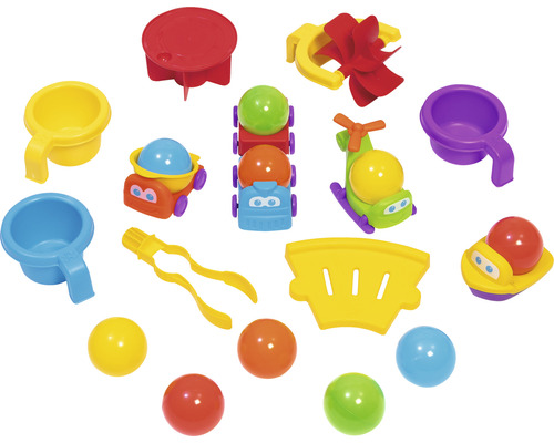 Bällebahn Kinder Spielstation Adventure Center STEP 2 Ball Buddies Kunststoff bunt Spielzeugset mit verschiedenen Formen und Objekten für Kinder