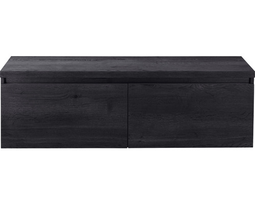 Waschtischunterschrank Sanox Frozen Frontfarbe black oak BxHxT 140,2 x 43,6 x 45 cm