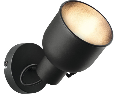 Schwarzer Wandstrahler zur Innenbeleuchtung