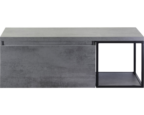Waschtischunterschrank Sanox Frozen Frontfarbe beton anthrazit BxHxT 120,2 x 43,6 x 45 cm